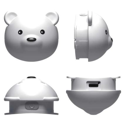 Lampada frontale ricaricabile LED/USB 500 mAh a forma di orso