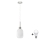 Lampada LED a sospensione HARMA 1xE27/60W/230V, diametro 14 cm, cromo opaco/bianco