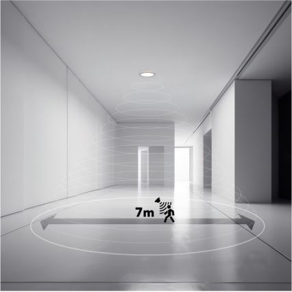 Lampada da bagno LED con sensore di movimento e crepuscolare NIVERA LED/12W/230V IP54 3000/4000/6000K diam. 22,5 cm nero + telecomando