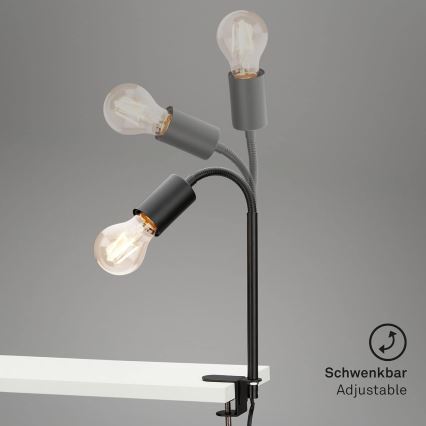 Lampada LED con clip 1xE27/4,2W/230V 2700K nera