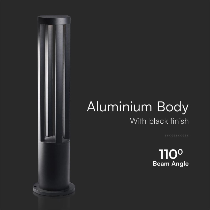 Lampada LED da esterno 10W/230V 3000K IP65 80 cm nera