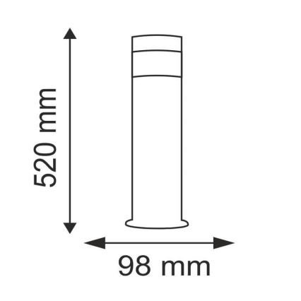 Lampada LED da esterno COLLUM 1xLED/3,6W/230V IP44 52 cm