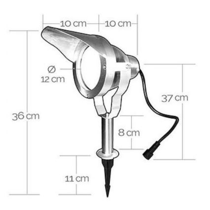 Lampada LED da esterno EASY CONNECT 1xGU10/10W/230V IP67 cromo opaco