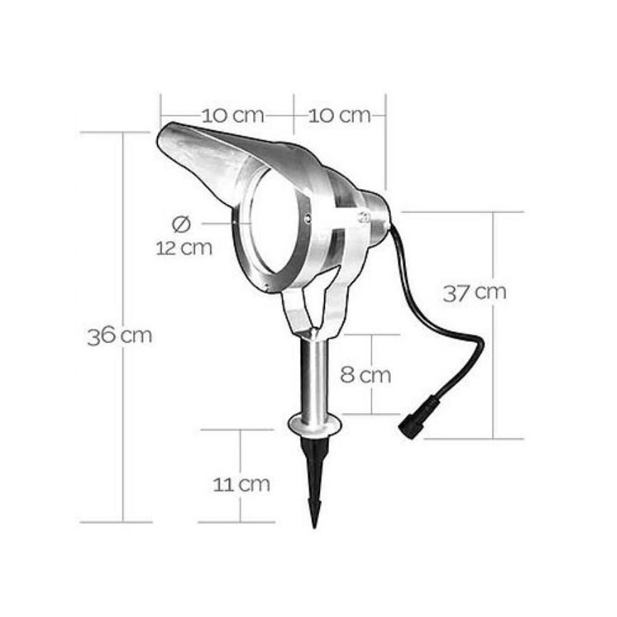 Lampada LED da esterno EASY CONNECT 1xGU10/10W/230V IP67 cromo opaco