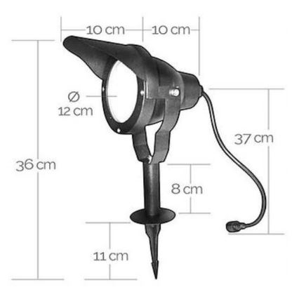 Lampada LED da esterno EASY CONNECT 1xGU10/10W/230V IP67 nero