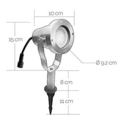Lampada LED da esterno EASY CONNECT 1xGU10/4W/230V IP67 cromo opaco