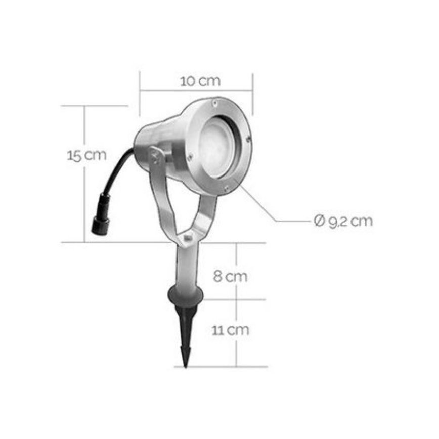 Lampada LED da esterno EASY CONNECT 1xGU10/4W/230V IP67 cromo opaco