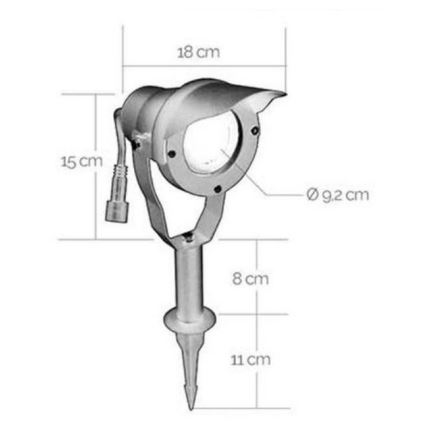 Lampada LED da esterno EASY CONNECT 1xGU10/6,5W/230V IP67 cromo opaco
