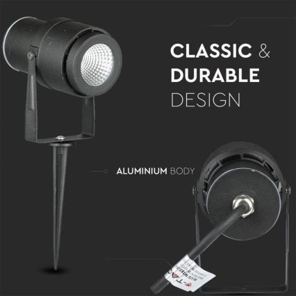 Lampada LED da esterno LED/12W/100-240V IP65 4000K nero