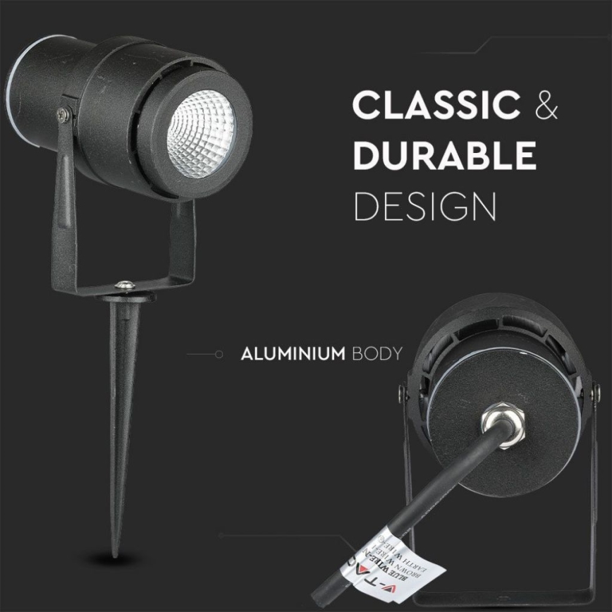 Lampada LED da esterno LED/12W/100-240V IP65 4000K nero