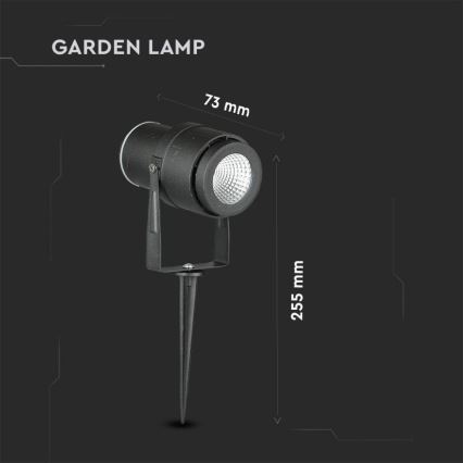 Lampada LED da esterno LED/12W/100-240V IP65 4000K nero