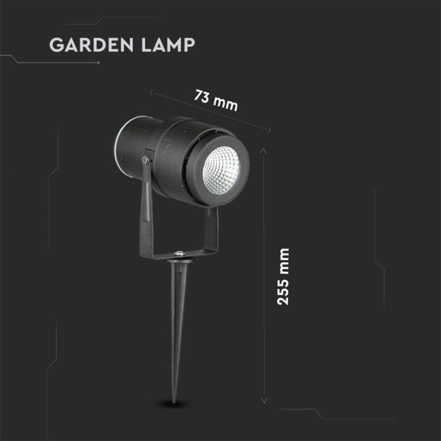 Lampada LED da esterno LED/12W/100-240V IP65 4000K nero