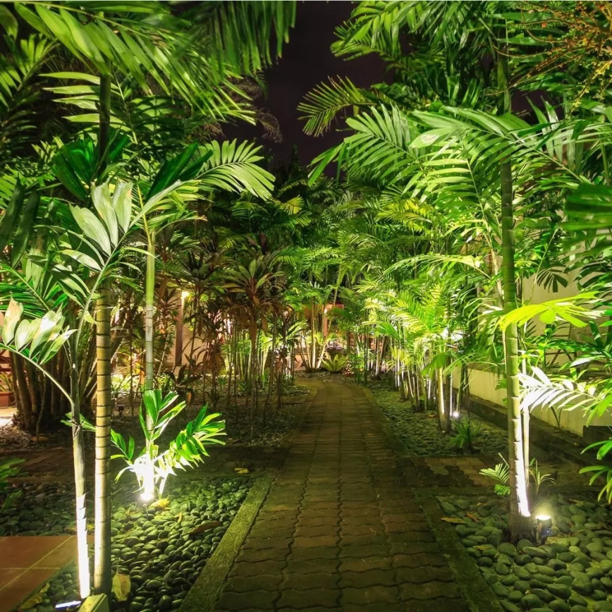 Lampada LED da esterno LED/12W/100-240V IP65 grigio - vetro verde