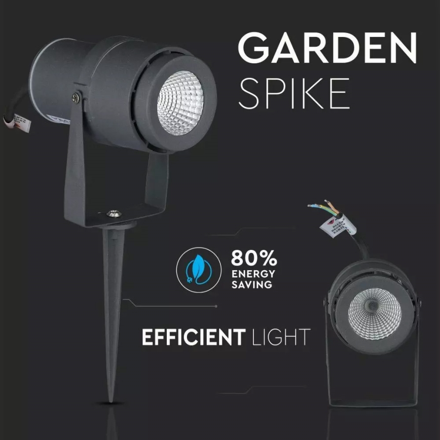 Lampada LED da esterno LED/12W/100-240V IP65 grigio - vetro verde