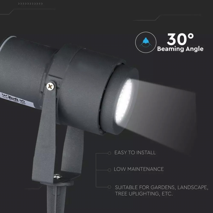 Lampada LED da esterno LED/12W/100-240V IP65 grigio - vetro verde