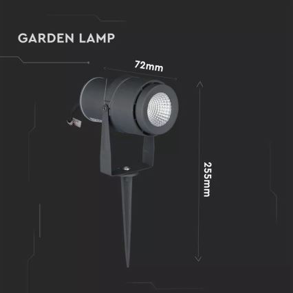Lampada LED da esterno LED/12W/100-240V IP65 grigio - vetro verde