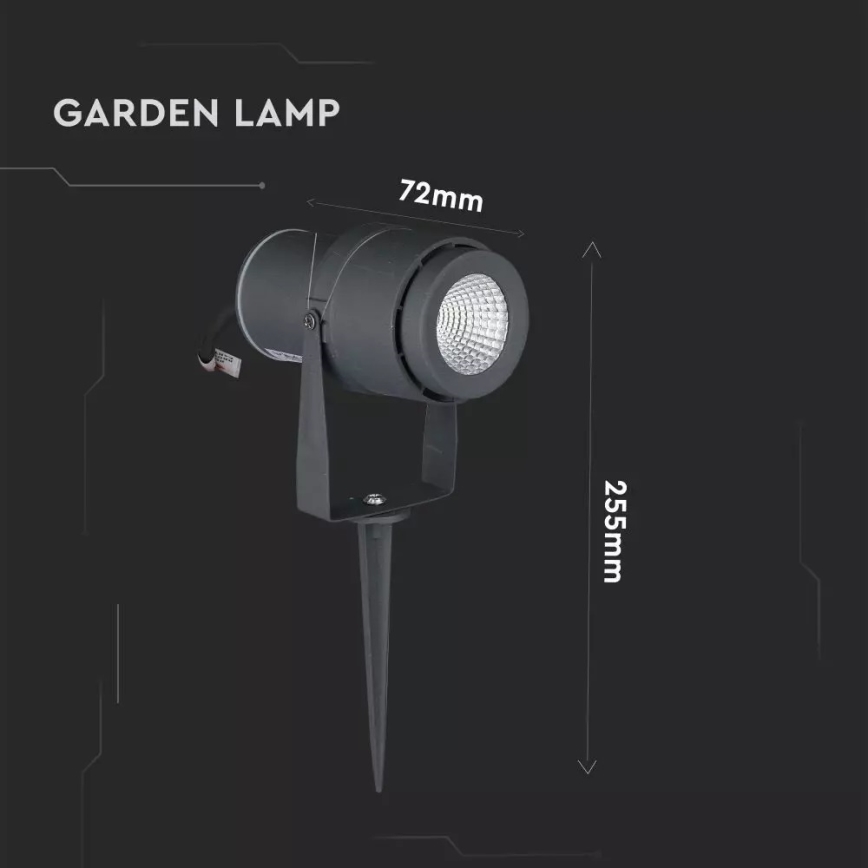 Lampada LED da esterno LED/12W/100-240V IP65 grigio - vetro verde