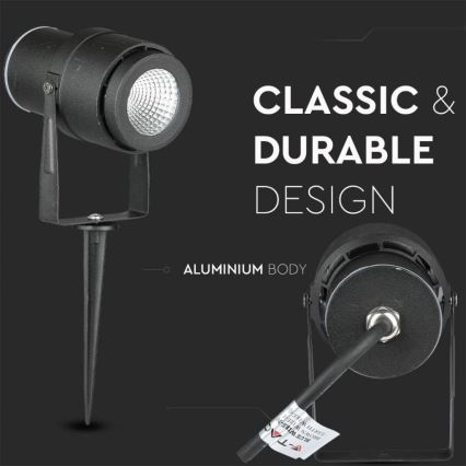 Lampada LED da esterno LED/12W/100-240V IP65 nero - vetro verde