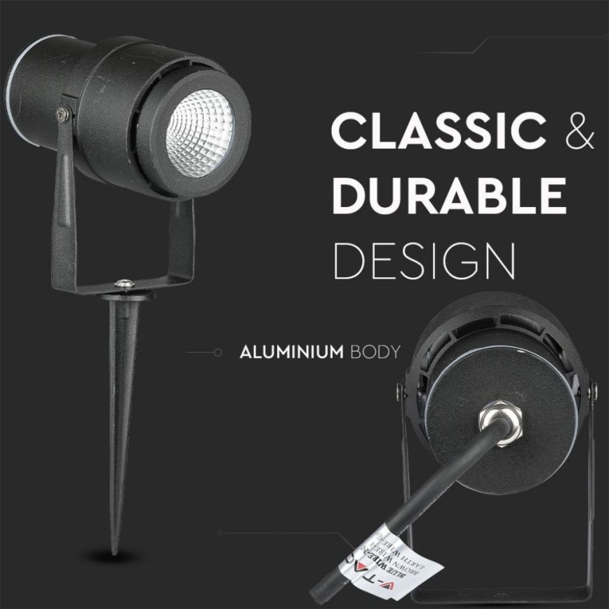 Lampada LED da esterno LED/12W/100-240V IP65 nero - vetro verde