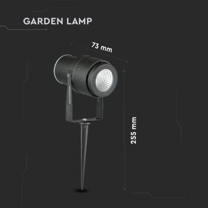 Lampada LED da esterno LED/12W/100-240V IP65 nero - vetro verde