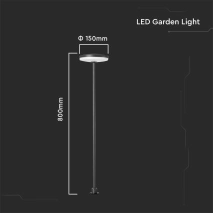 Lampada LED da esterno LED/12W/230V 3000K IP65 antracite