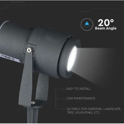 Lampada LED da esterno LED/12W/230V 4000K antracite IP65