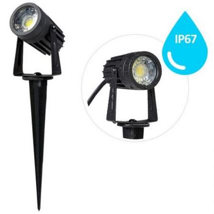 Lampada LED da esterno LED/3W/230V 2800K IP67 nero
