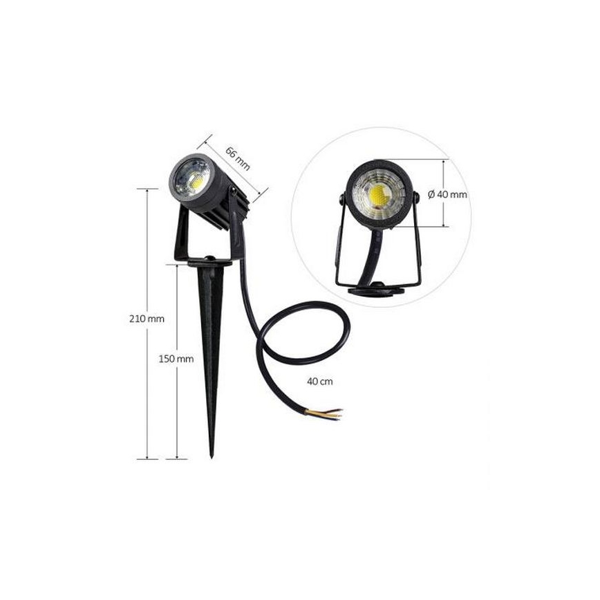 Lampada LED da esterno LED/3W/230V 2800K IP67 nero