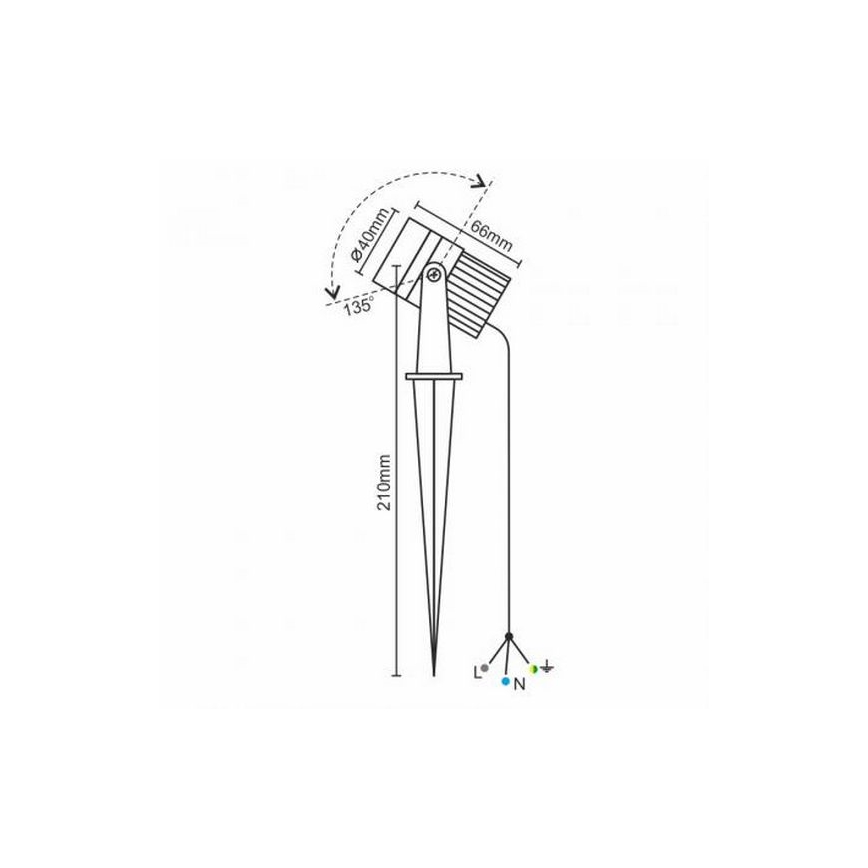 Lampada LED da esterno LED/3W/230V 2800K IP67 nero