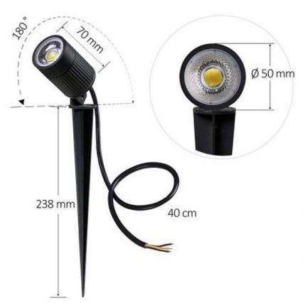 Lampada LED da esterno LED/7W/85-264V IP67