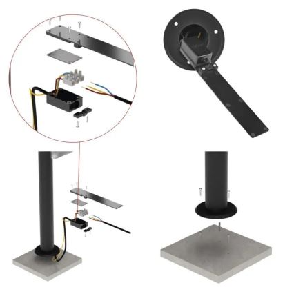 Lampada LED da esterno NIKA LED/12,5W/230V IP44 80 cm