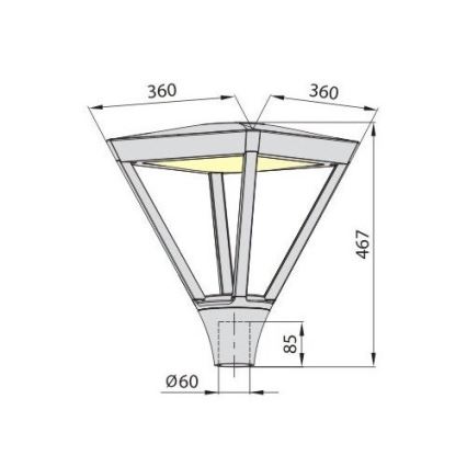 Lampada LED da esterno PARK PLUS LED/45W/230V 4000K