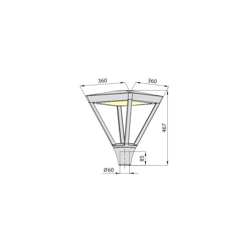 Lampada LED da esterno PARK PLUS LED/45W/230V 4000K