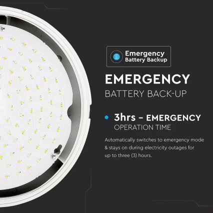 Lampada LED da esterno SAMSUNG CHIP con batteria di emergenza 1xLED/15W/230V IP65