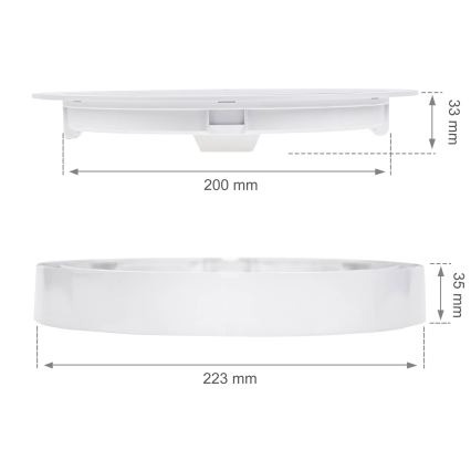 Lampada LED da incasso ALGINE 2in1 LED/18W/230V 3000K