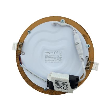 Lampada LED da incasso CIRCLE LED/12W/230V 4200K diametro 16,7 cm marrone