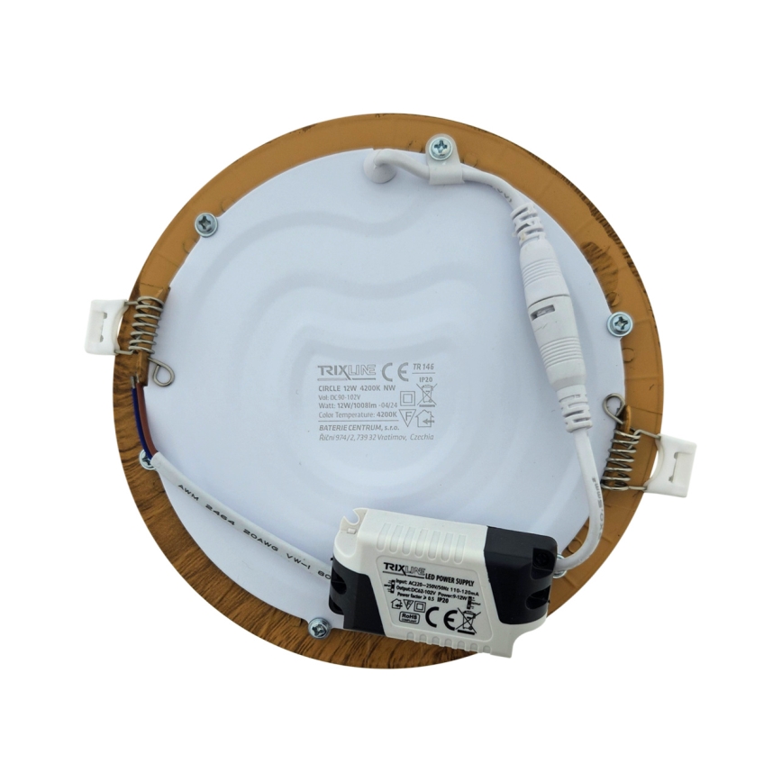 Lampada LED da incasso CIRCLE LED/12W/230V 4200K diametro 16,7 cm marrone