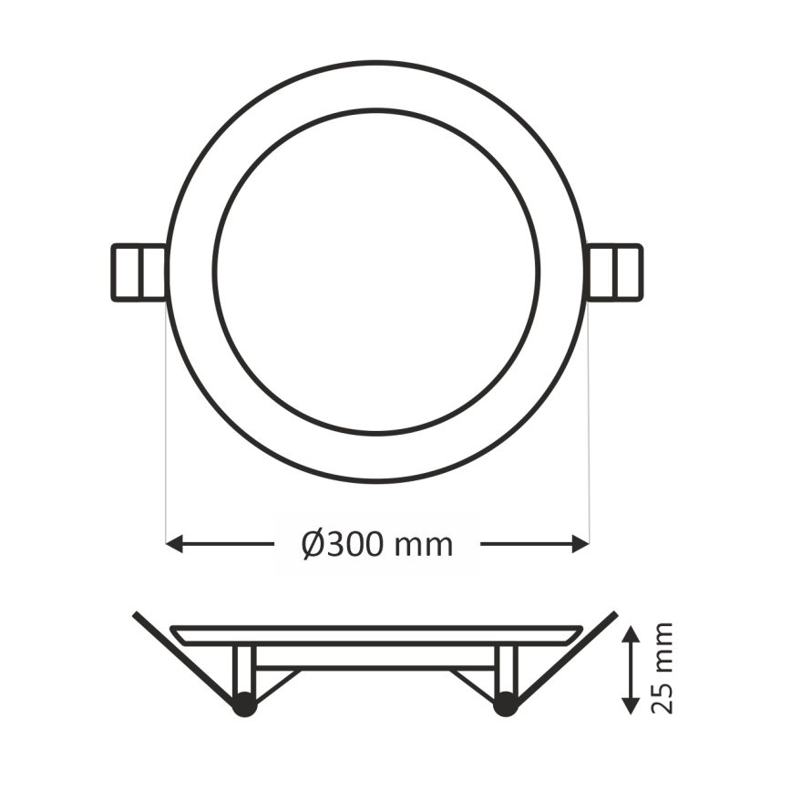 Lampada LED da incasso LED/24W/230V