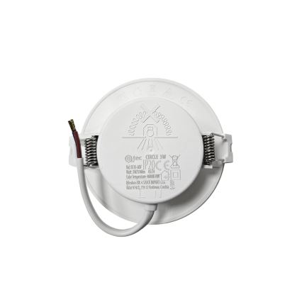 Lampada LED da incasso CIRCLE LED/3W/230V 4000K diametro 9 cm bianco