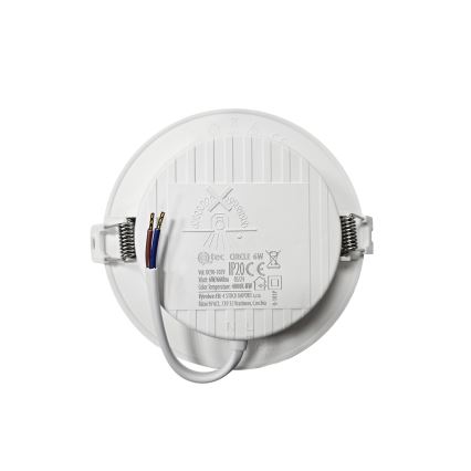 Lampada LED da incasso CIRCLE LED/6W/230V 4000K diametro 12 cm bianco