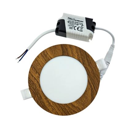 Lampada LED da incasso CIRCLE LED/6W/230V 4200K diametro 11,8 cm marrone