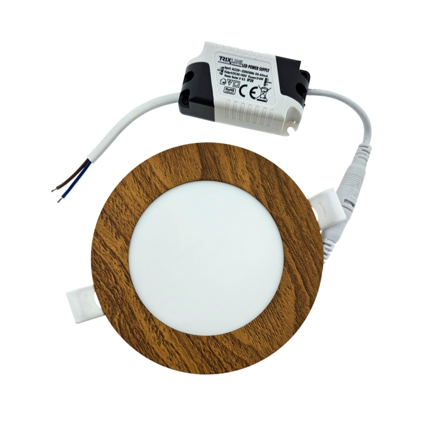 Lampada LED da incasso CIRCLE LED/6W/230V 4200K diametro 11,8 cm marrone