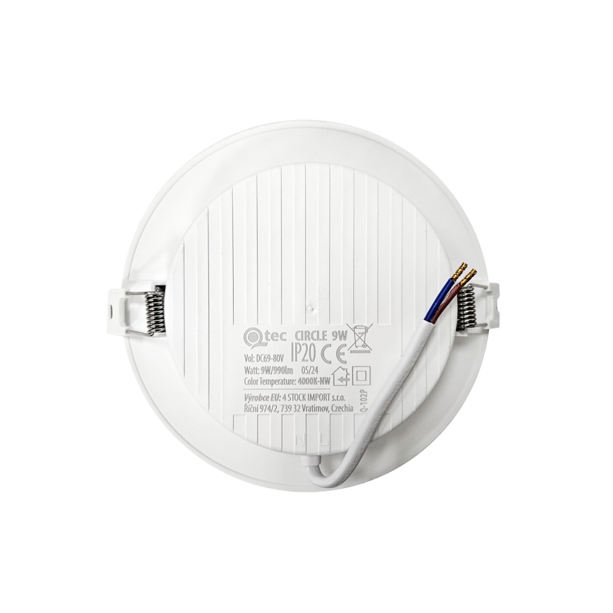 Lampada LED da incasso CIRCLE LED/9W/230V 4000K diametro 14,5 cm bianco