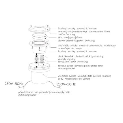 Lampada LED da incasso da esterno ROAD LED/0,5W/230V IP67 3000K