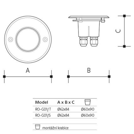 Lampada LED da incasso da esterno ROAD LED/0,5W/230V IP67 3000K