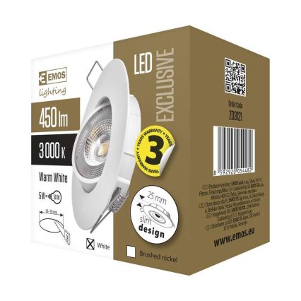 Lampada LED da incasso EXCLUSIVE 1xLED/5W/230V 3000 K