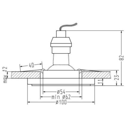 Lampada LED da incasso EYE 1xGU10/50W + LED/3W/230V
