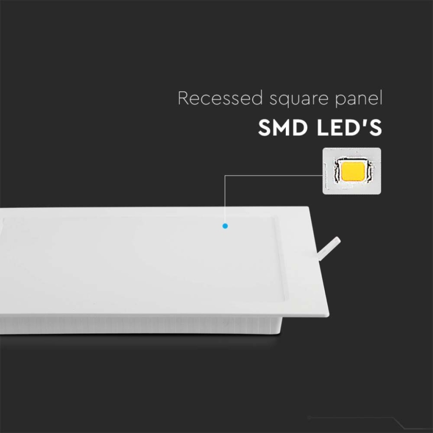 Lampada LED da incasso LED/18W/230V 22x22 cm 6500K bianco