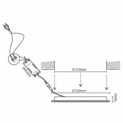 Lampada LED da incasso LED/18W/230V 4000K