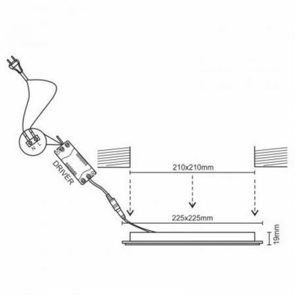 Lampada LED da incasso LED/18W/230V